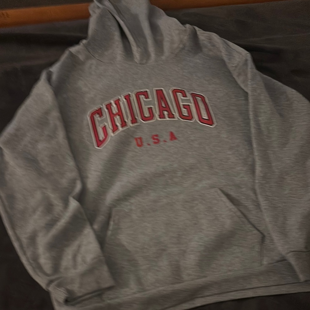 Gray Chicago USA Men's Hoodie